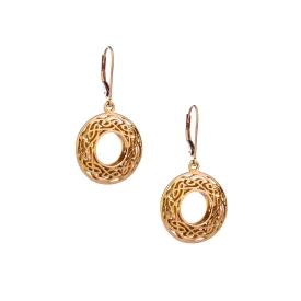 10k Gold Window to the Soul Round Earrings