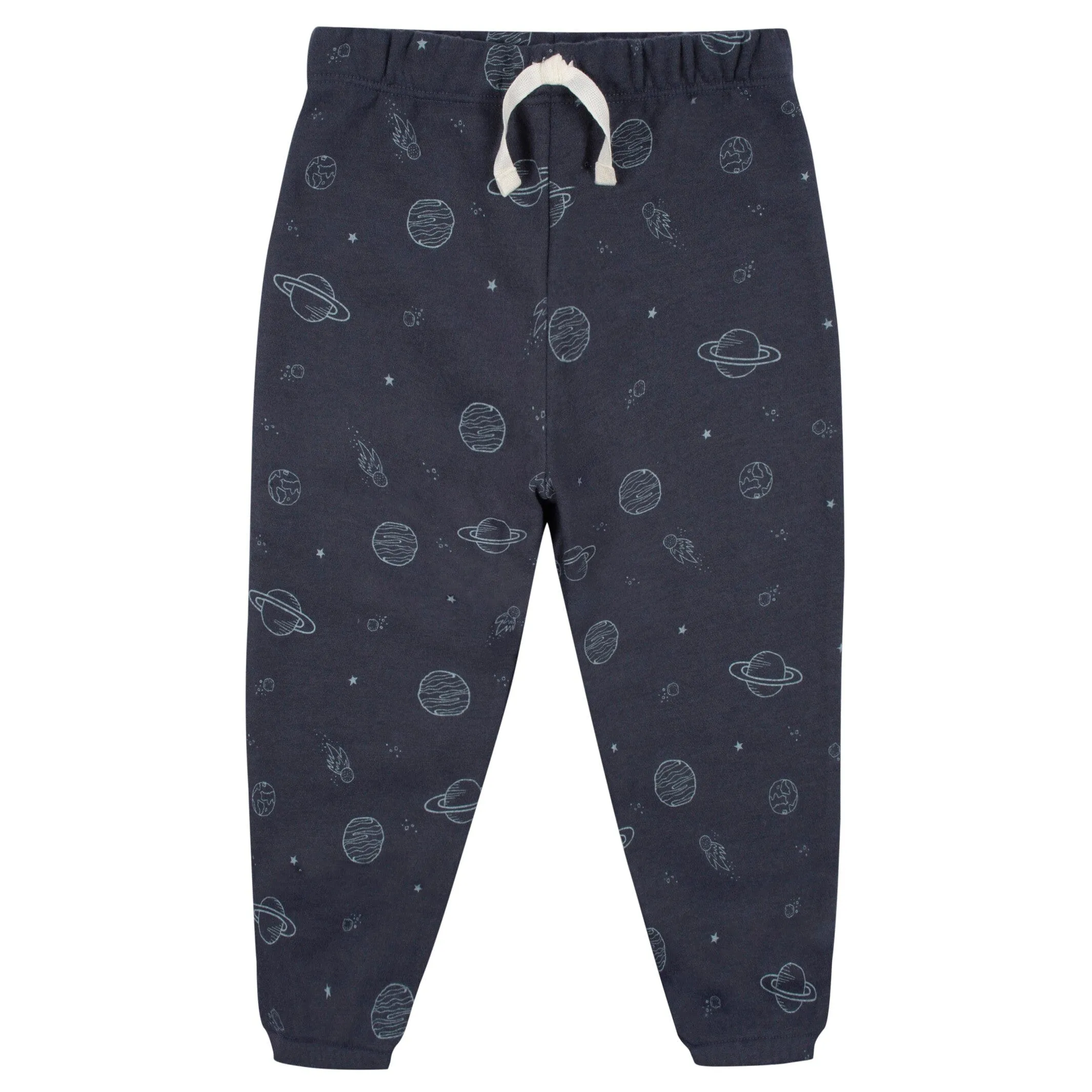 2-Piece Infant and Toddler Boys Navy Space Sweatshirt & Pant Set