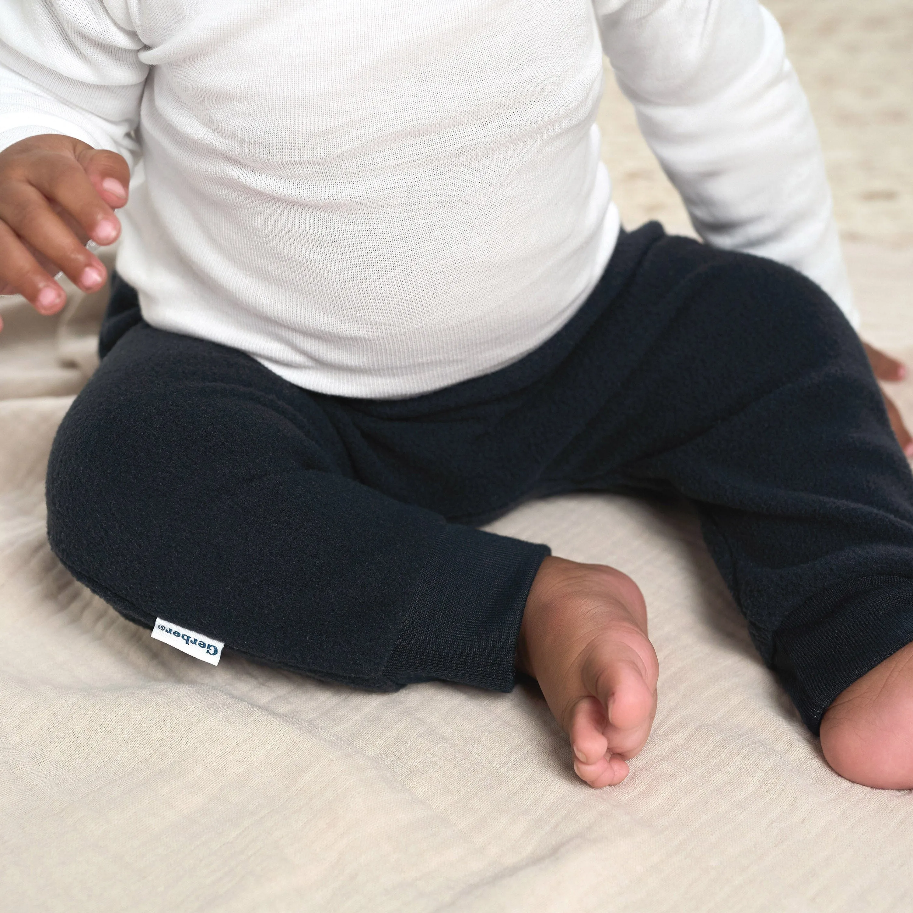 4-Pack Baby Boys Oatmeal Heather Fleece Pants