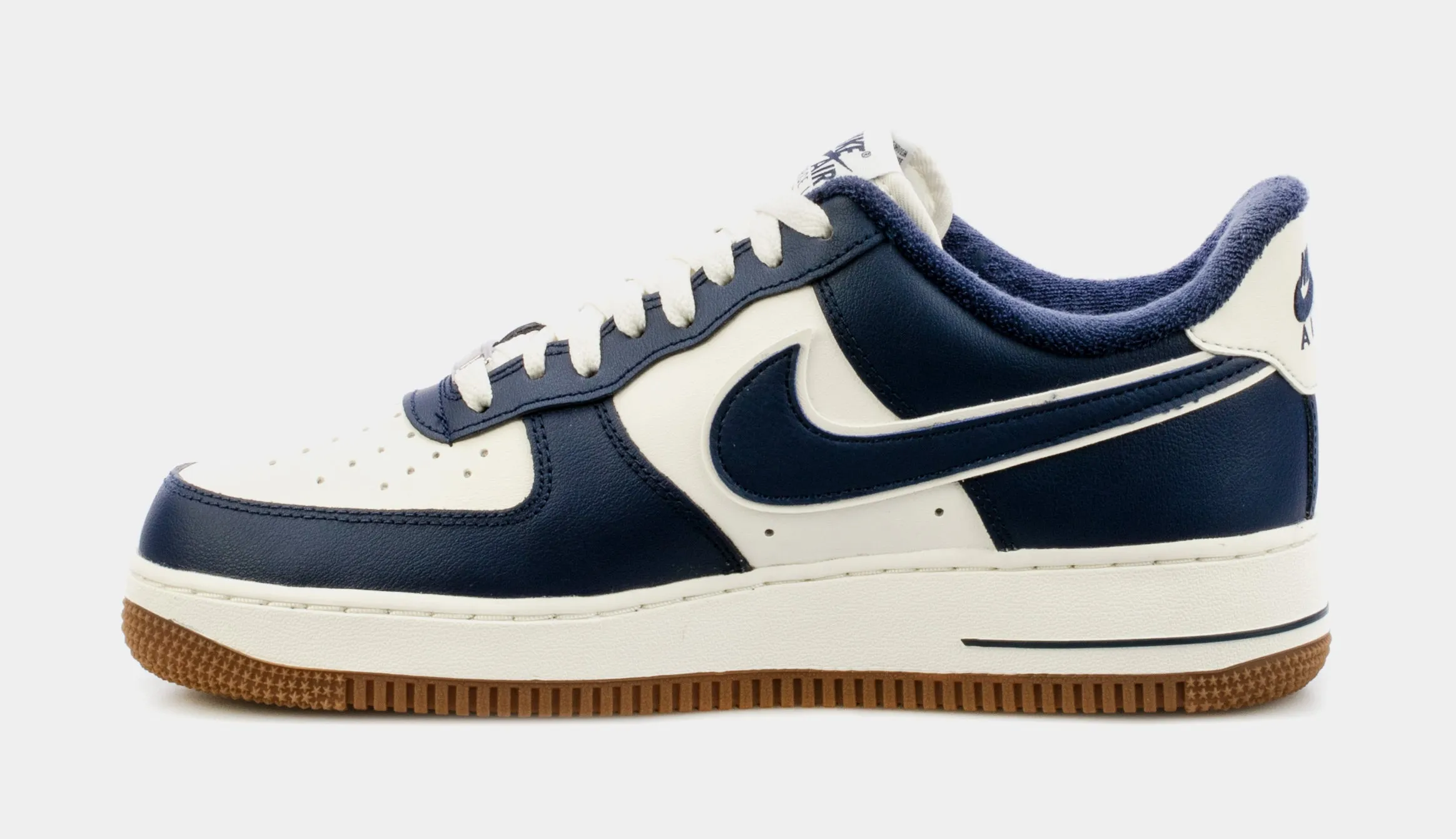 Air Force 1 07 LV8 Mens Basketball Shoes (Navy Blue/White)