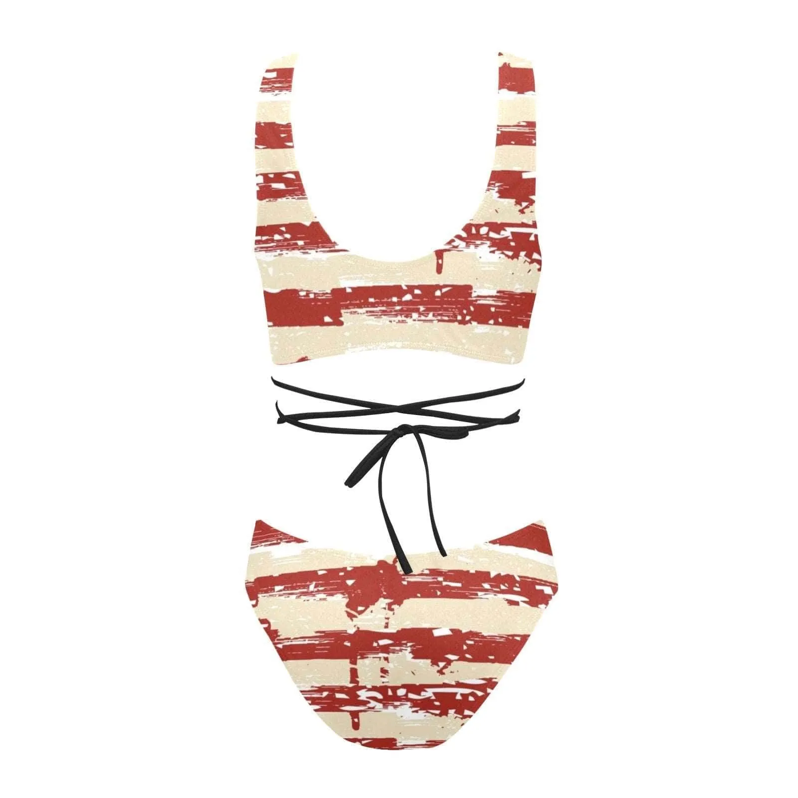 American Woman Cross-String Bikini Set