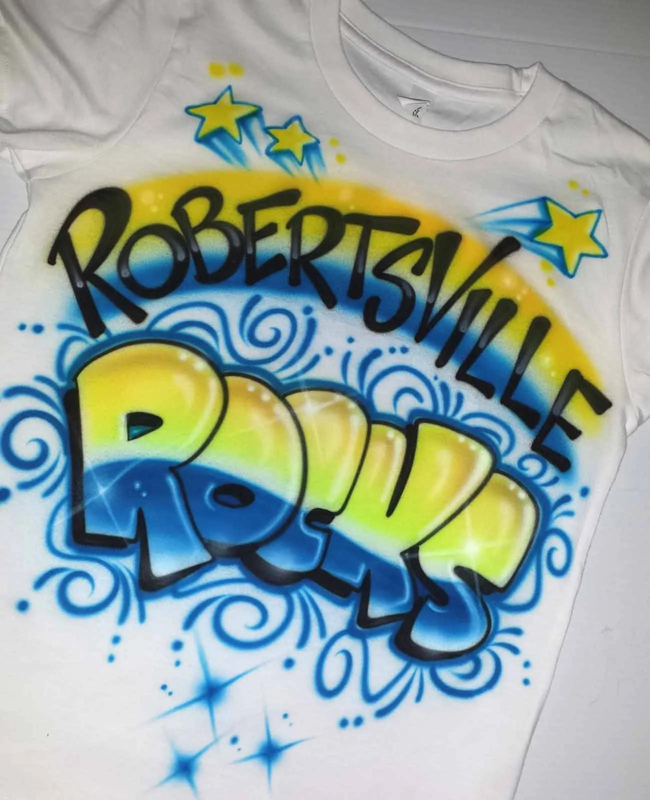 Any School or Camp Name...Rocks! Custom Airbrushed Shirt