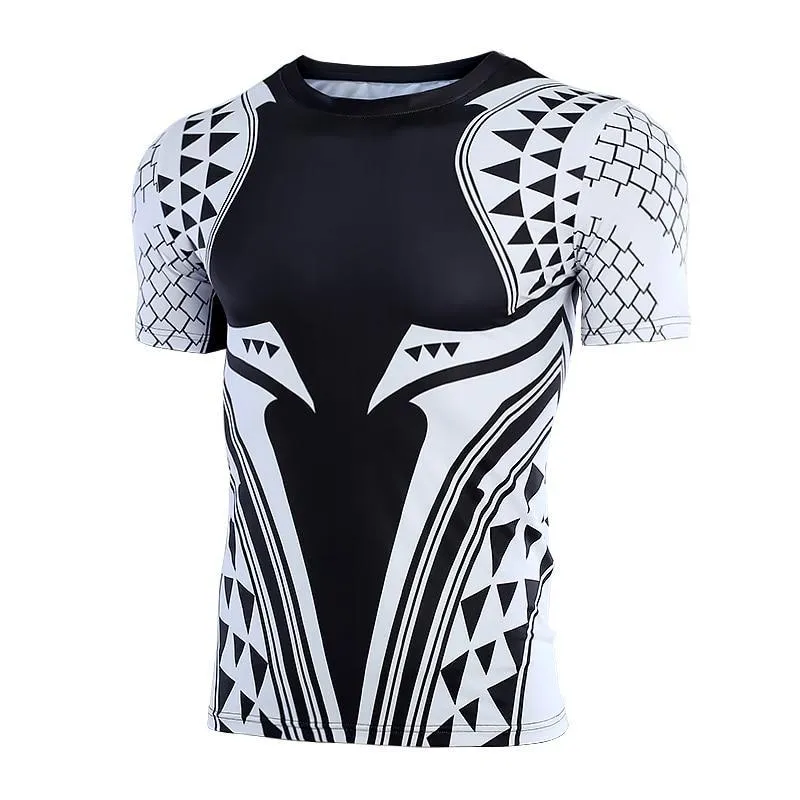 AQUAMAN Short Sleeve Compression Shirt for Men