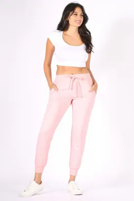 Basic Solid Fleece Lounge Jogger Pants