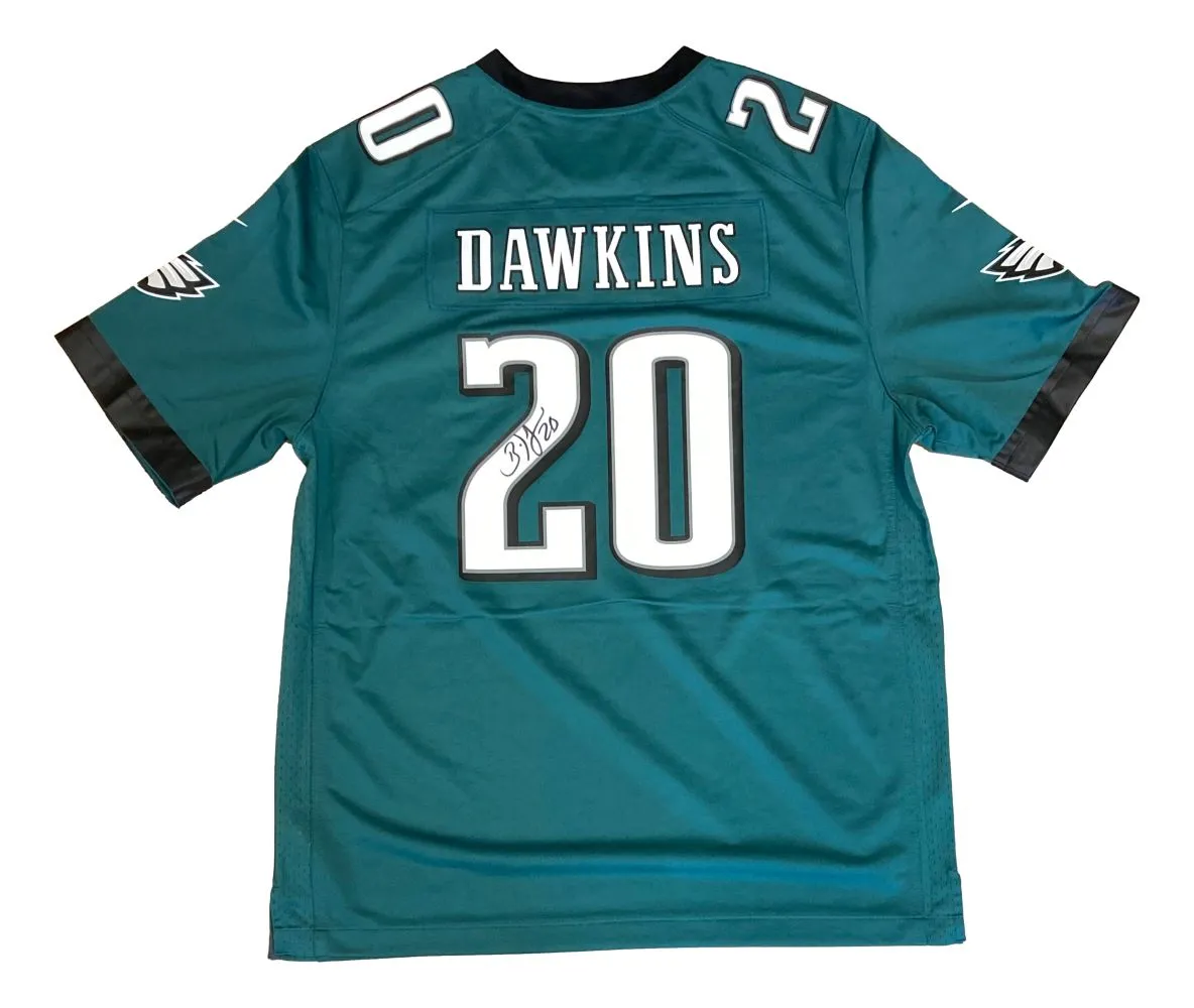 Brian Dawkins Signed Philadelphia Eagles Green Nike Game Jersey BAS