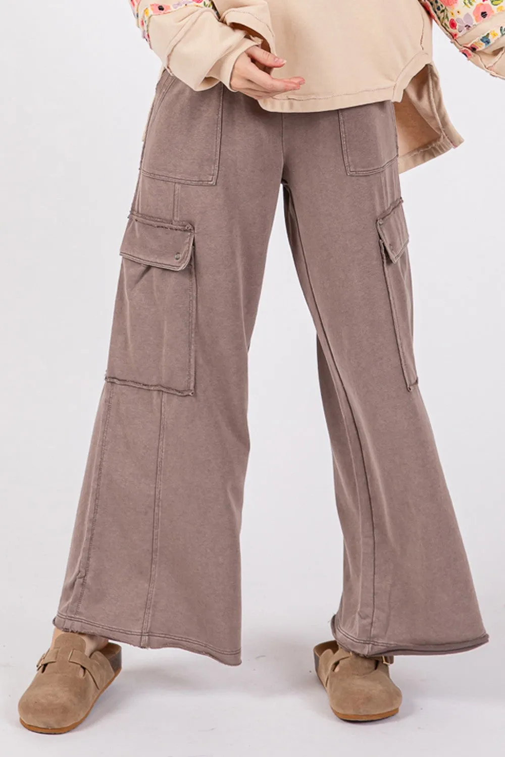 Carry On Mineral Wash Wide Leg Pants