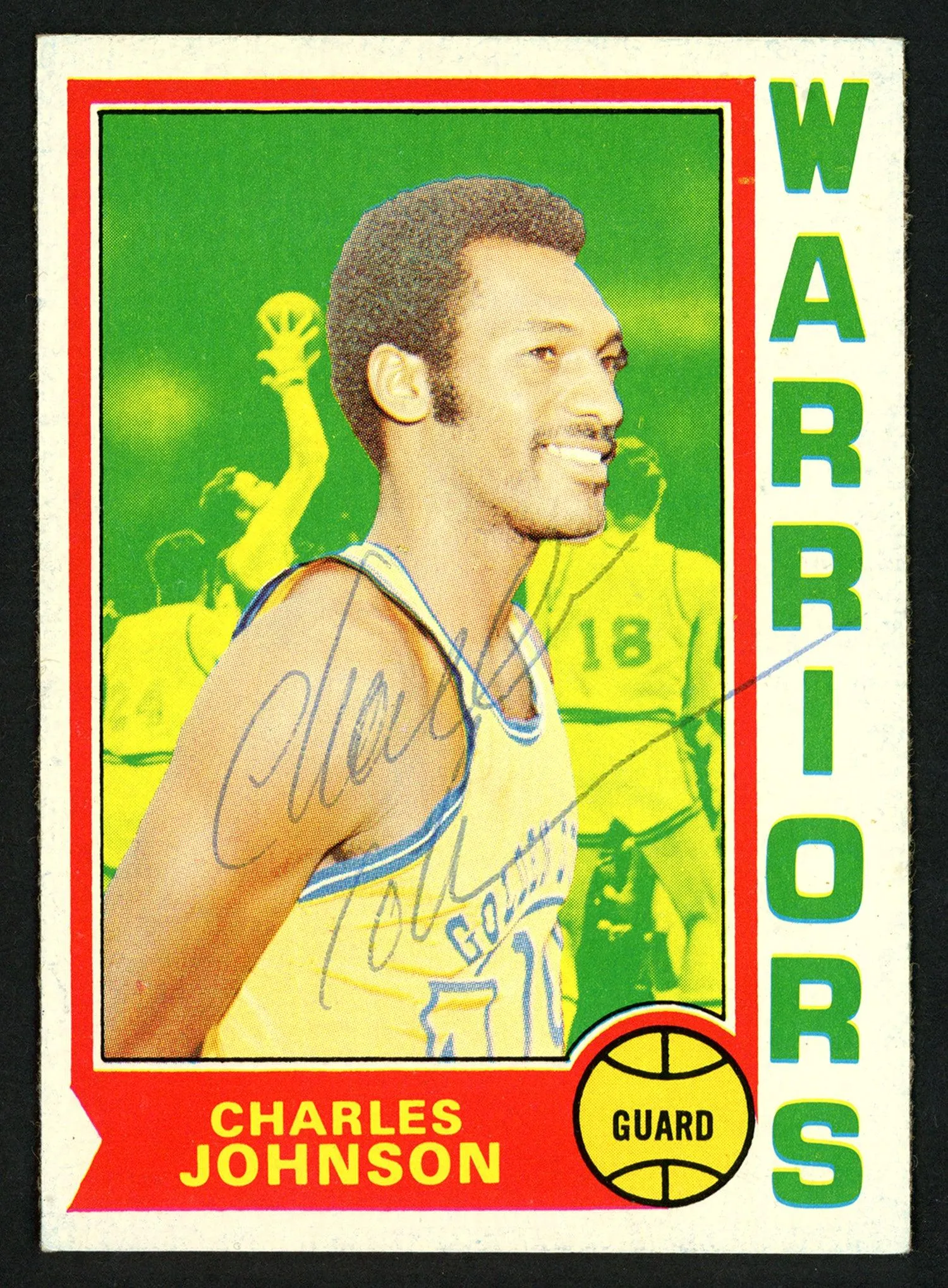 Charles Johnson Autographed 1974-75 Topps Card #14 Golden State Warriors SKU #150058