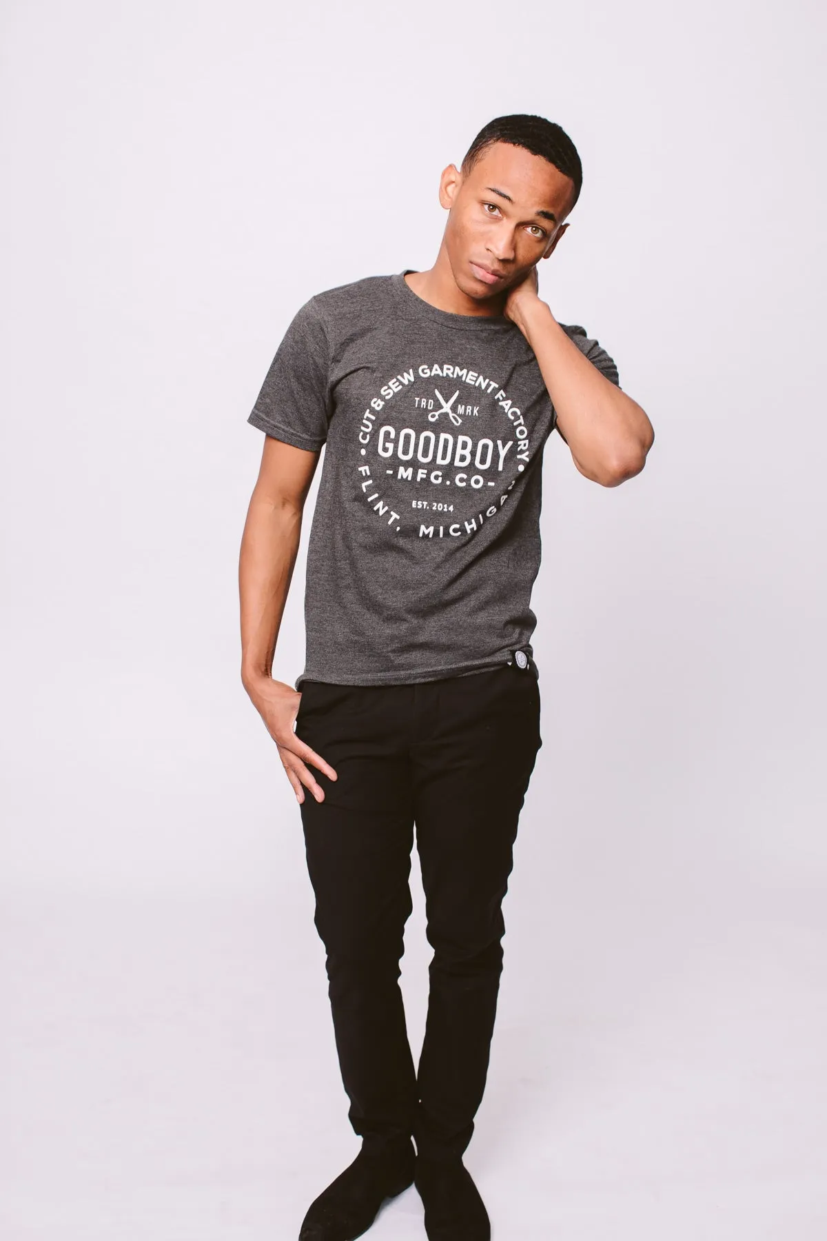 Crew Neck T-Shirt - Charcoal