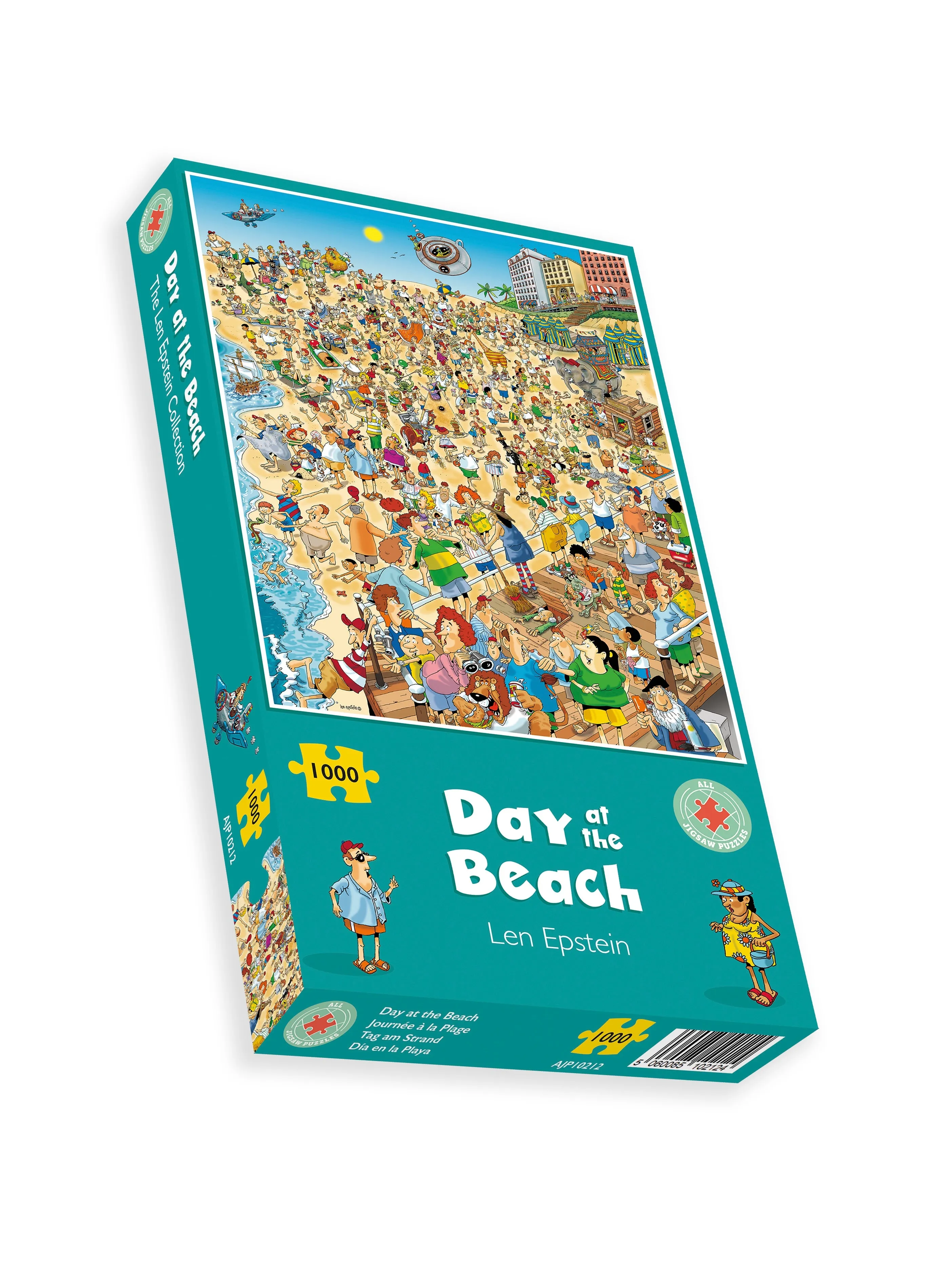 Day at the Beach - Len Epstein 1000 or 500XL Piece Jigsaw Puzzle