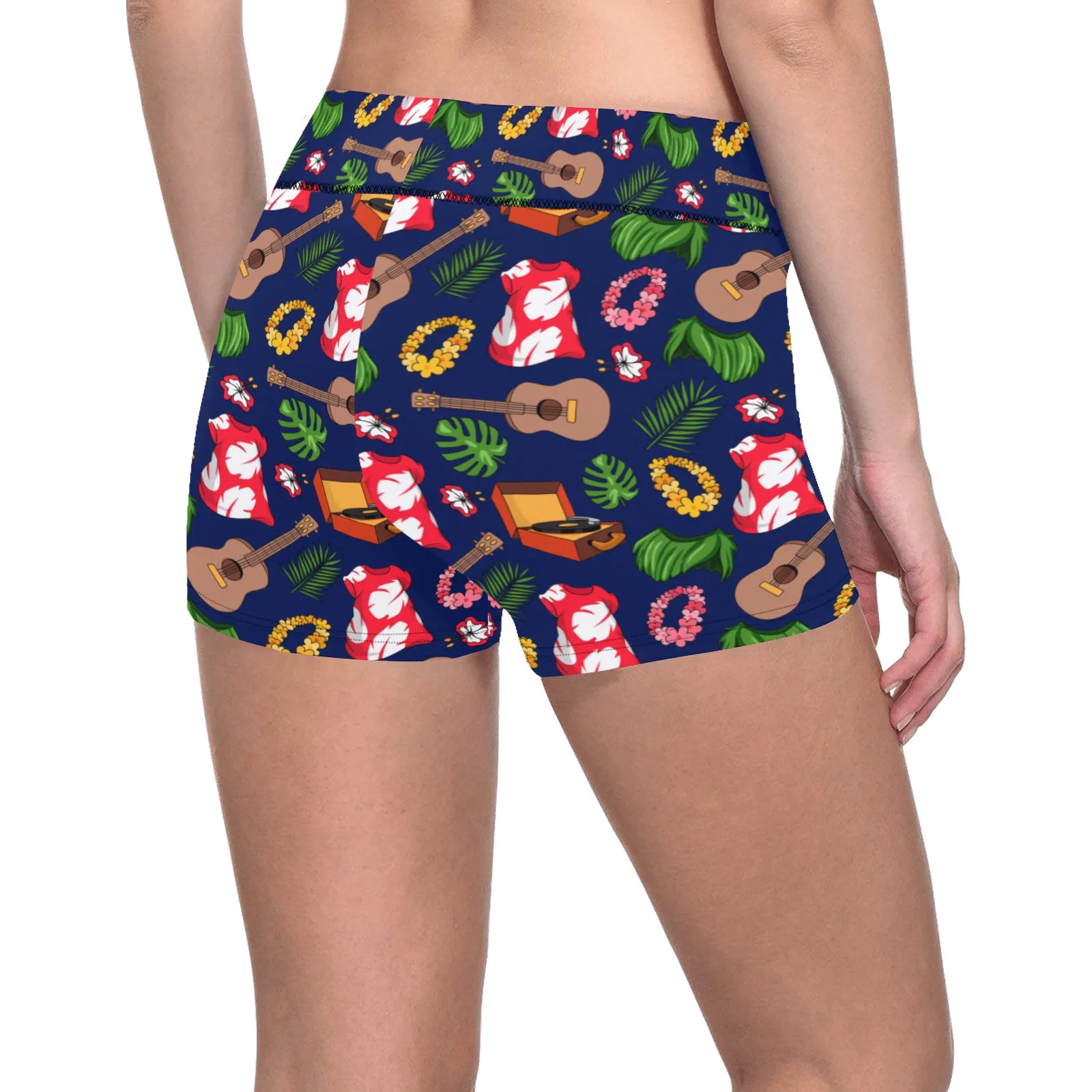 Disney Lilo And Stitch Hawaiian Roller Coaster Women's Short Leggings