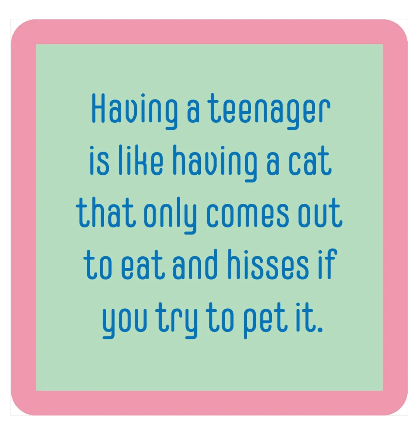 Drinks On Me Coaster - Teenager Cat