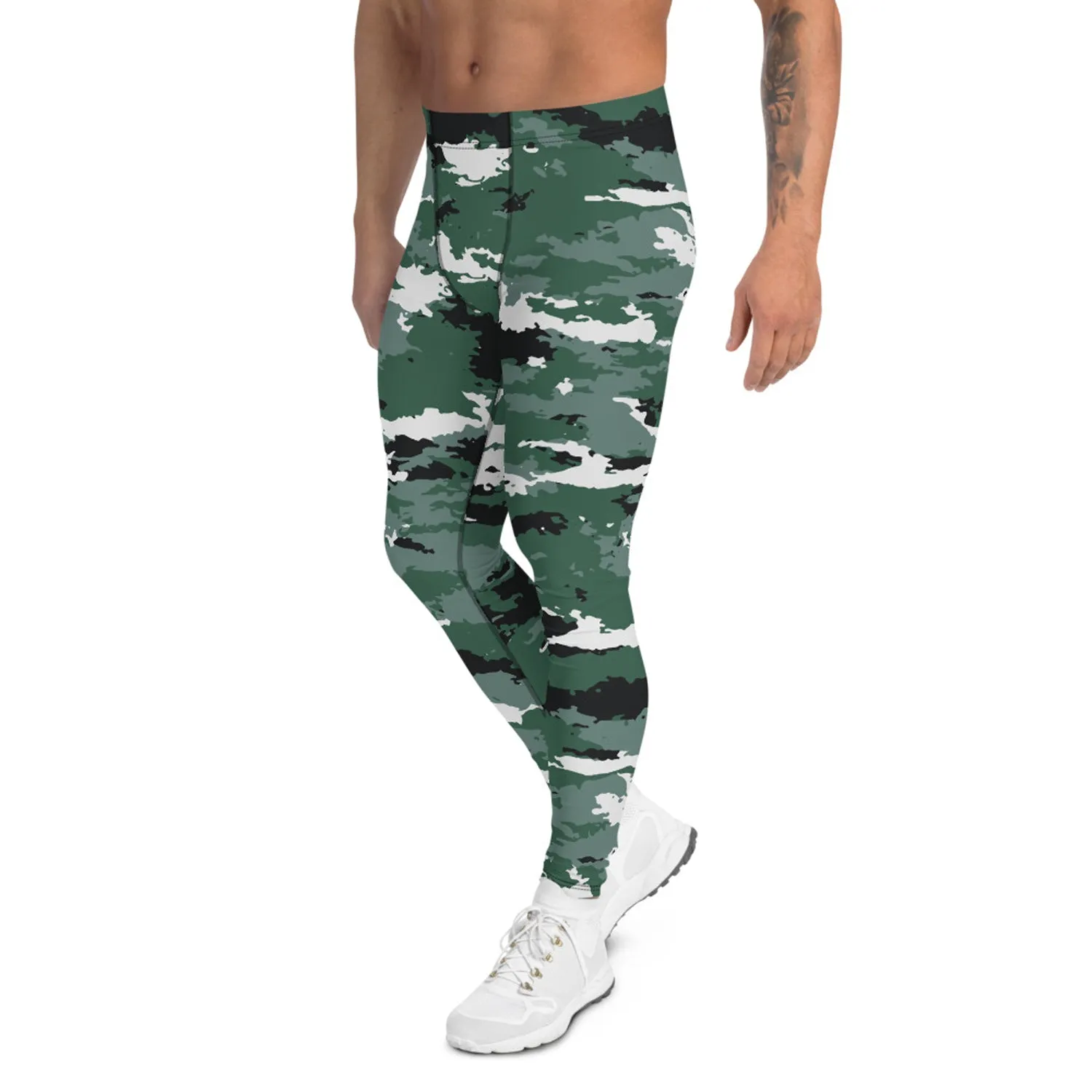 Earth Green Camo Leggings for Men