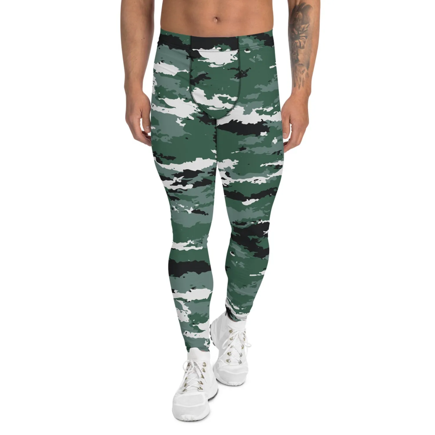 Earth Green Camo Leggings for Men