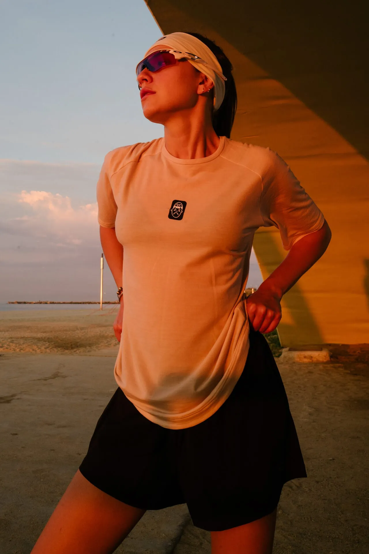 EarthTone Short Sleeve Workout Tee / Desert Sand