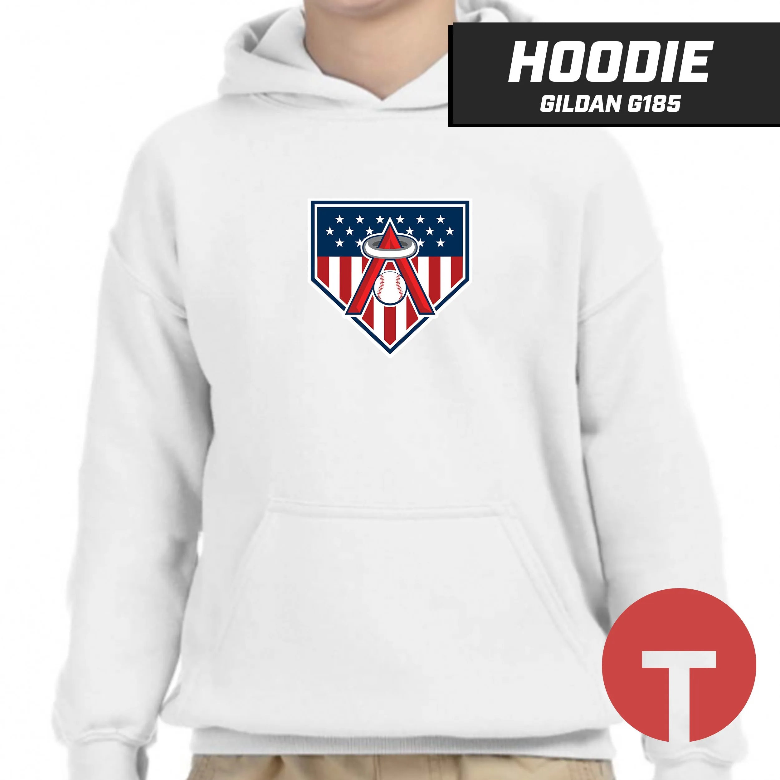 East Cobb Angels - LOGO 2 - Hoodie Gildan G185