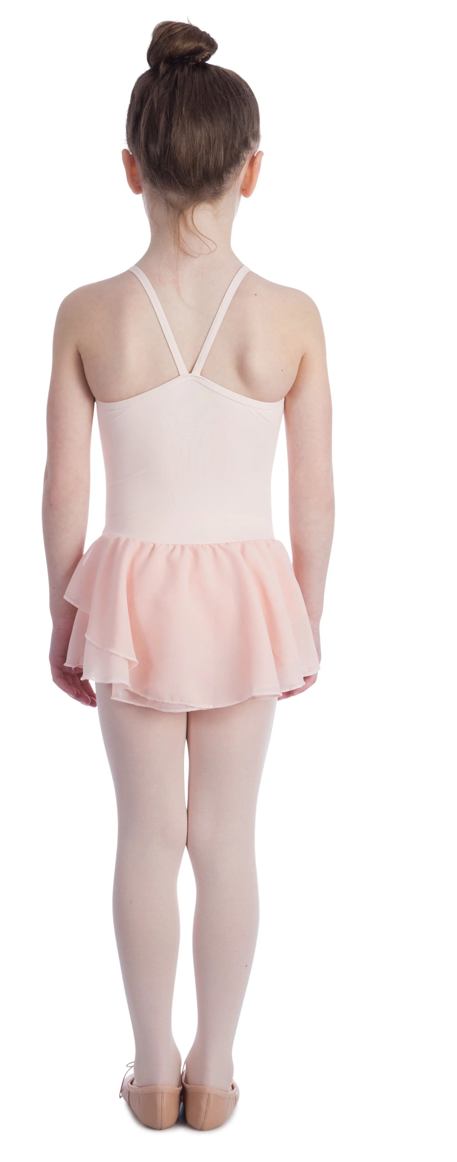 Elowel Kids Girls Basic Skirted Camisole Leotard  (Size 2-14 Years) Color Nude Pink