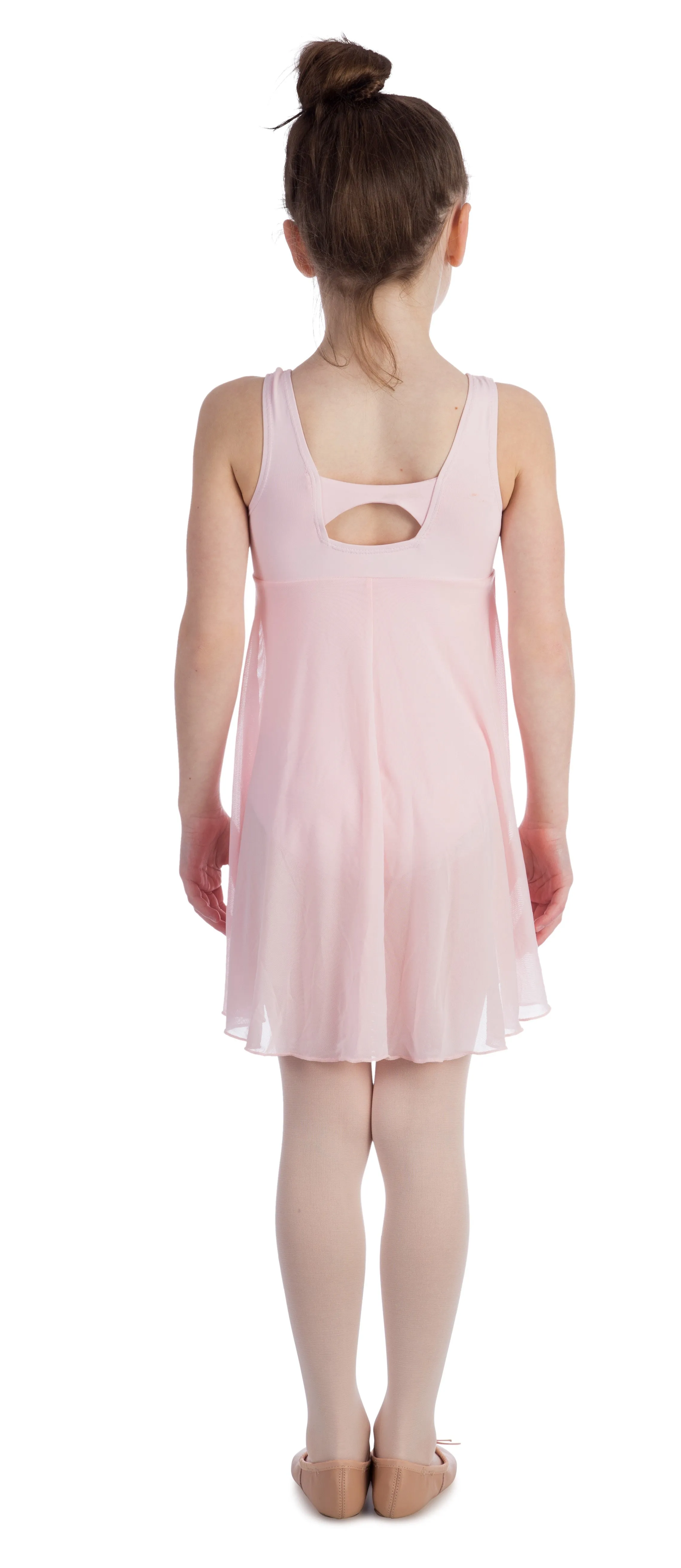 Elowel Kids Girls Empire Leotard Dress  (Size 2-14 Years) Baby Pink