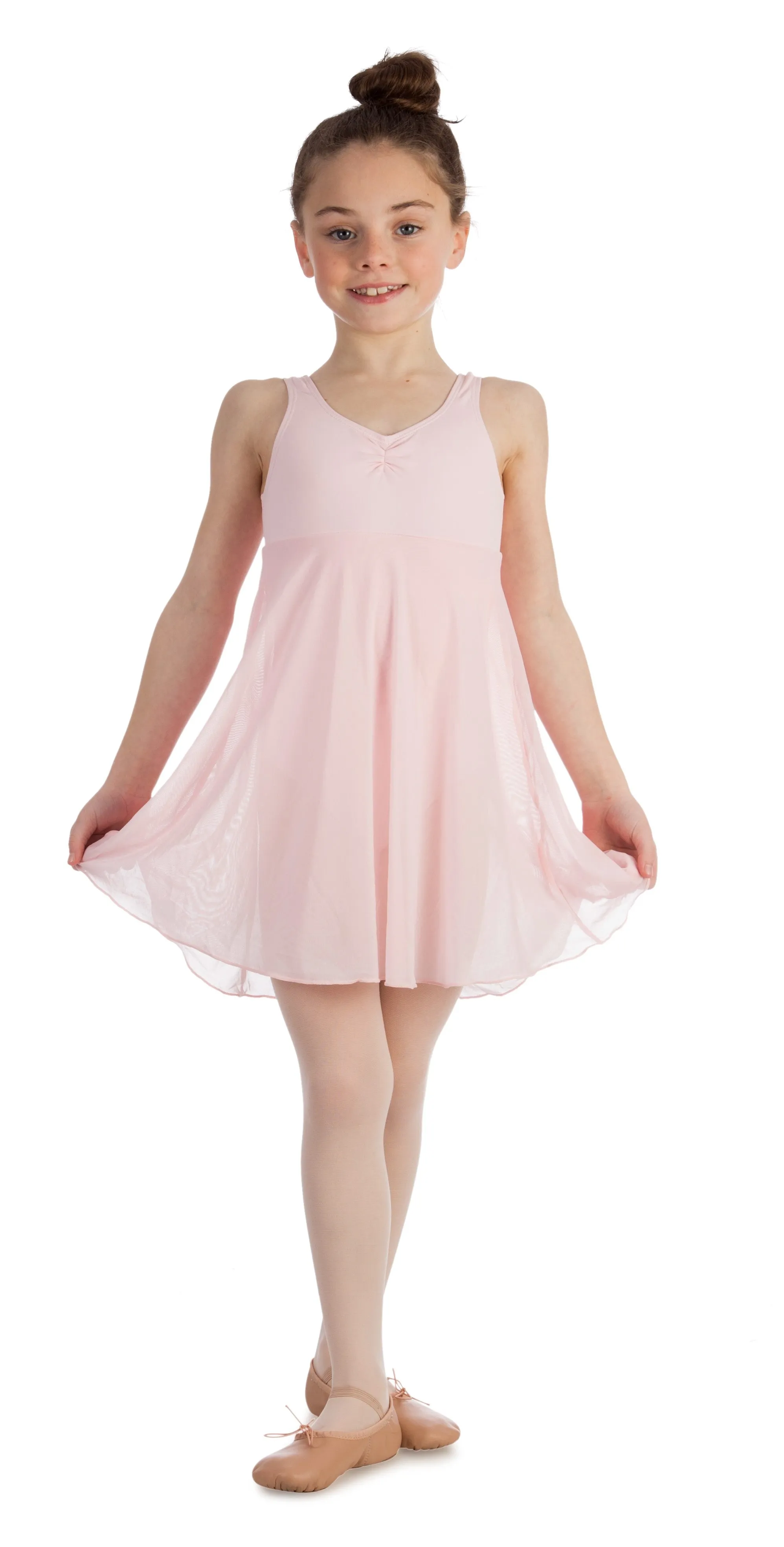 Elowel Kids Girls Empire Leotard Dress  (Size 2-14 Years) Multiple Colors