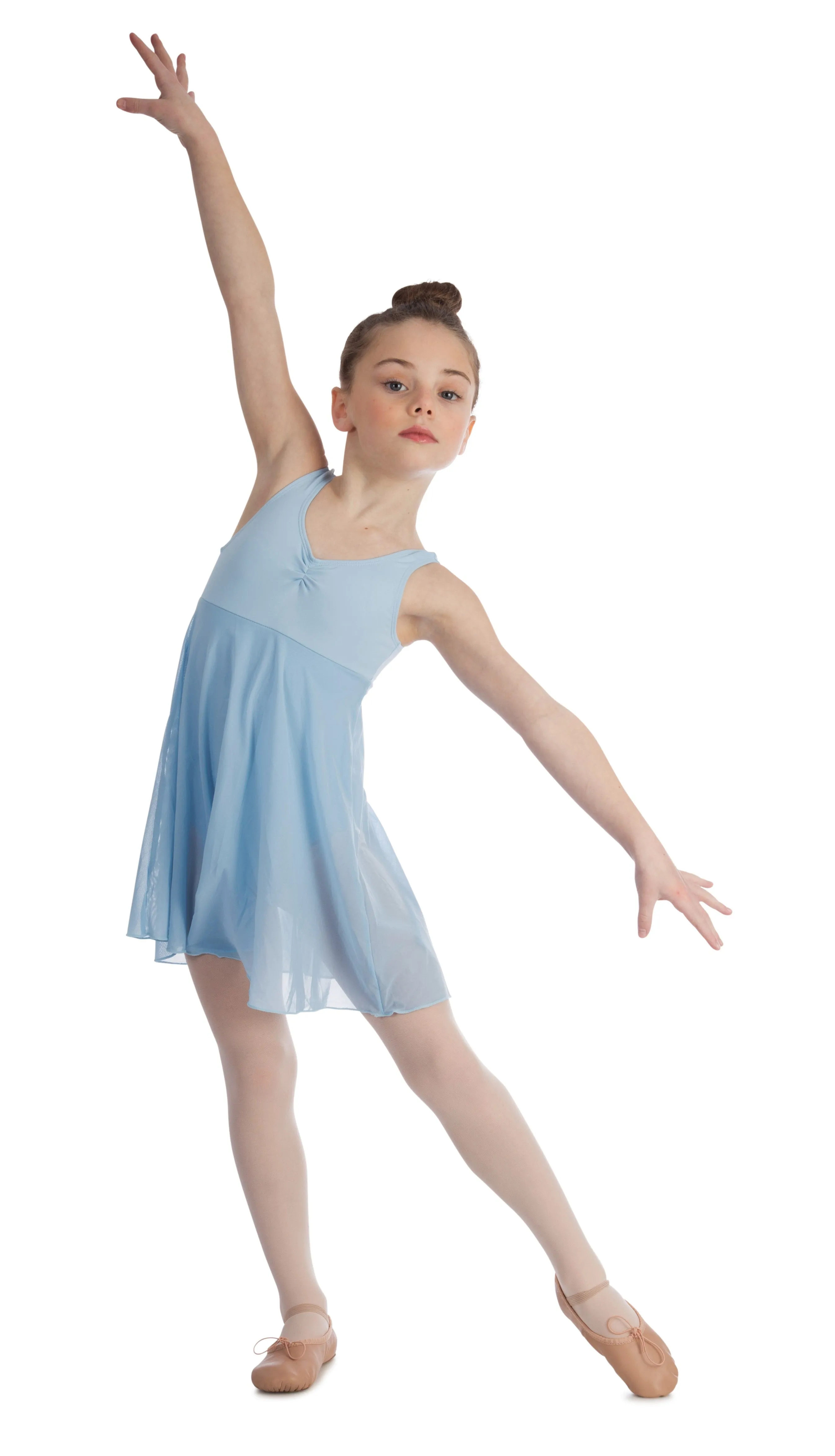 Elowel Kids Girls Empire Leotard Dress  (Size 2-14 Years) Multiple Colors