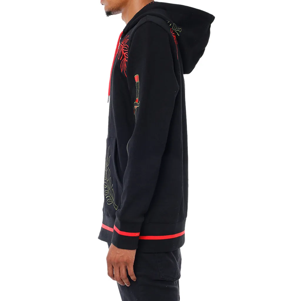 Eulogy Embroidered Hooded Sweatshirt Black