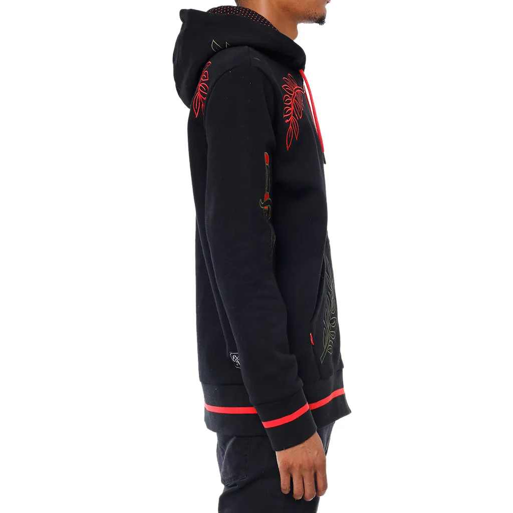 Eulogy Embroidered Hooded Sweatshirt Black