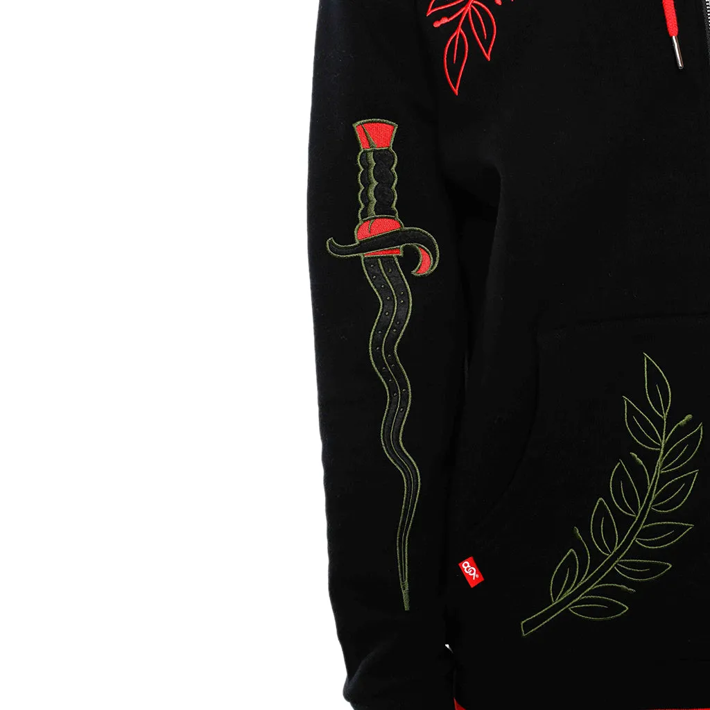 Eulogy Embroidered Hooded Sweatshirt Black