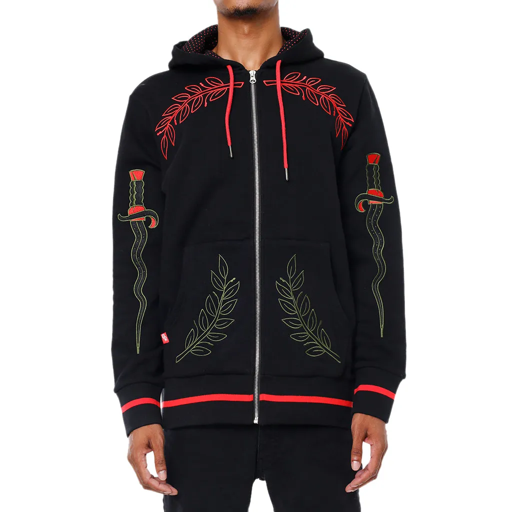 Eulogy Embroidered Hooded Sweatshirt Black