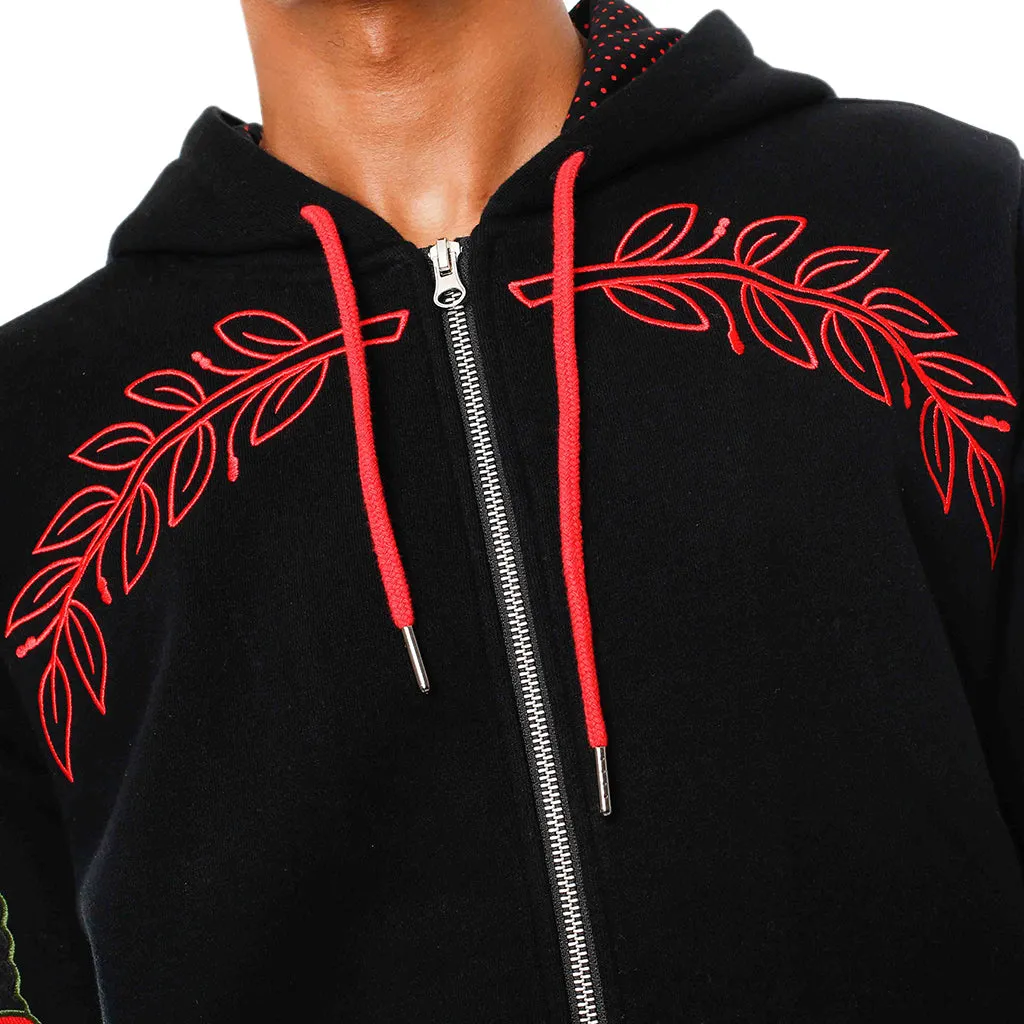 Eulogy Embroidered Hooded Sweatshirt Black