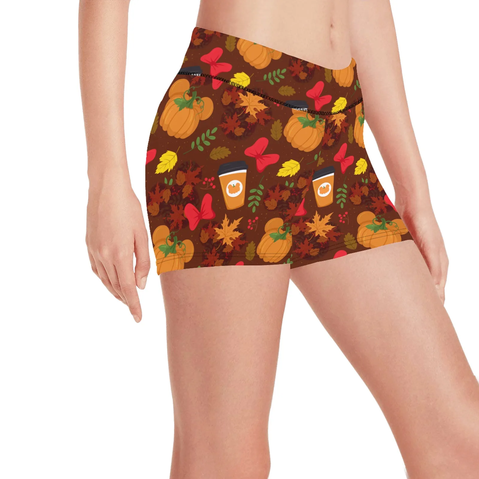 Fall Pumpkins Women's Short Leggings