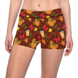 Fall Pumpkins Women's Short Leggings