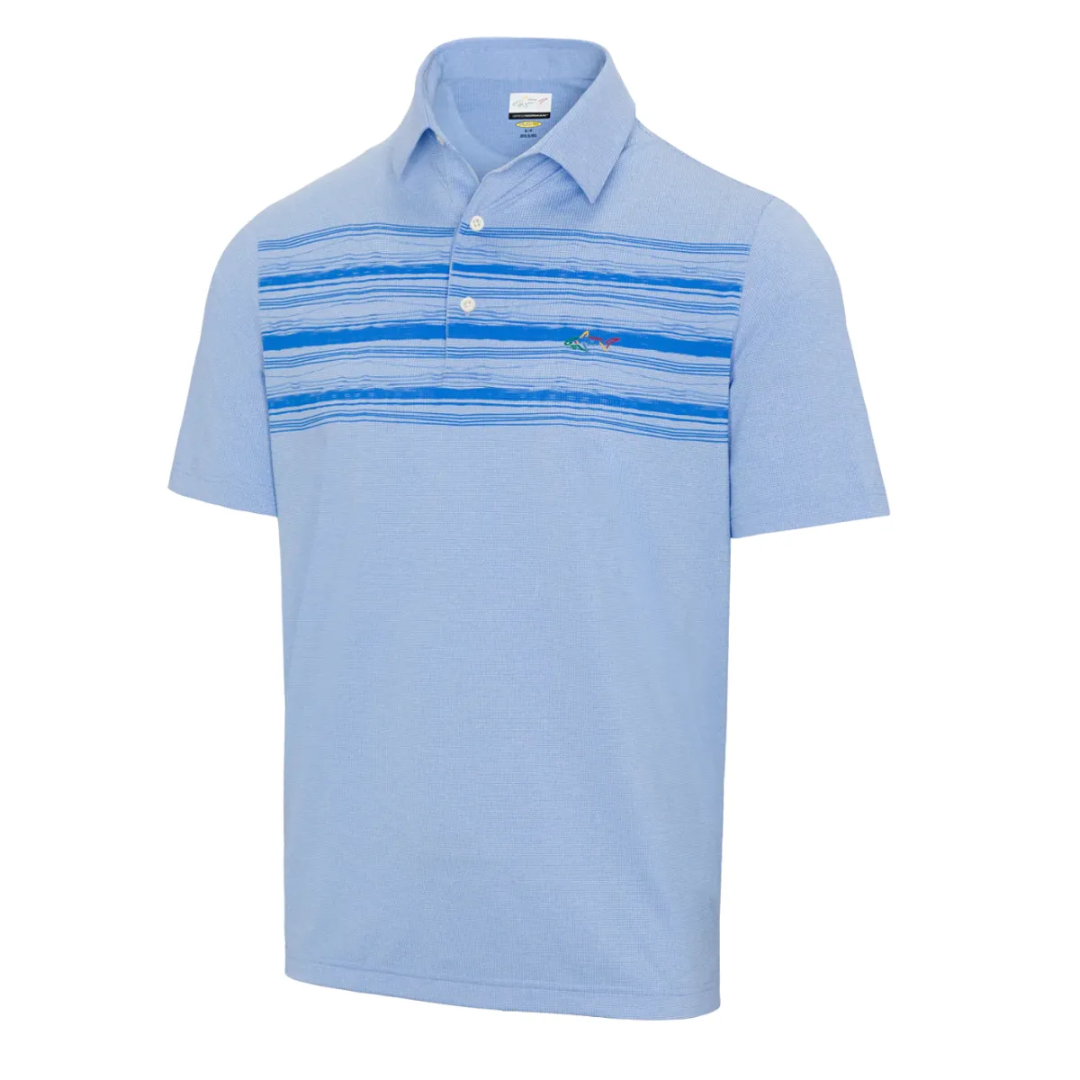 Greg Norman Men's Engineered Wave Stripes Polo T-Shirt (US Size)