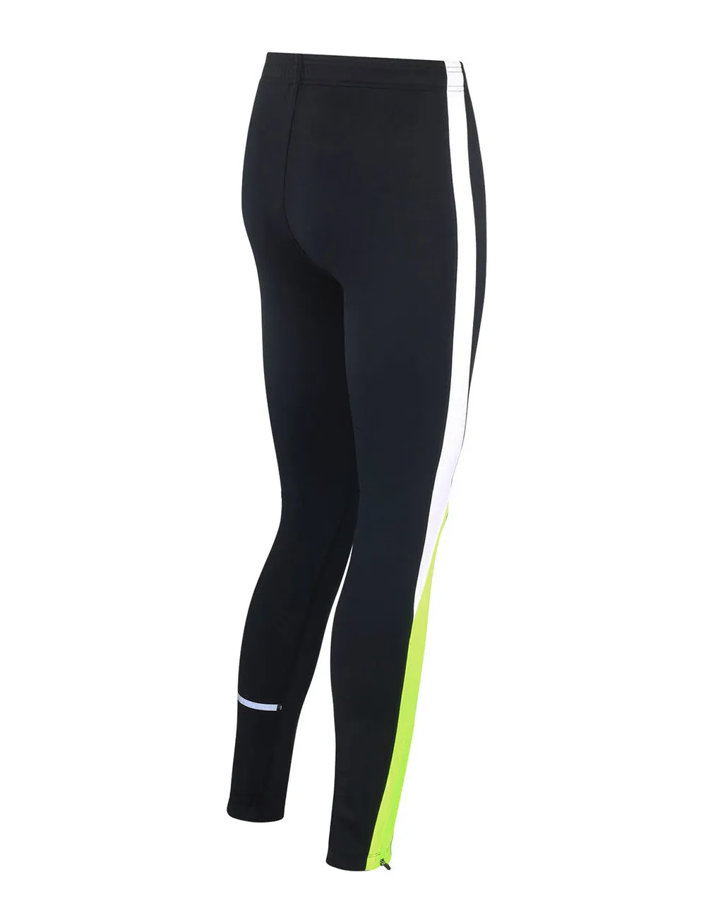 Herren Laufhose Tight Lang Schwarz-Neon Setprodukt