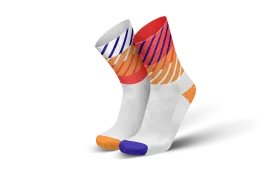 INCYLENCE Running Diagonals Orange Inferno Long Sock