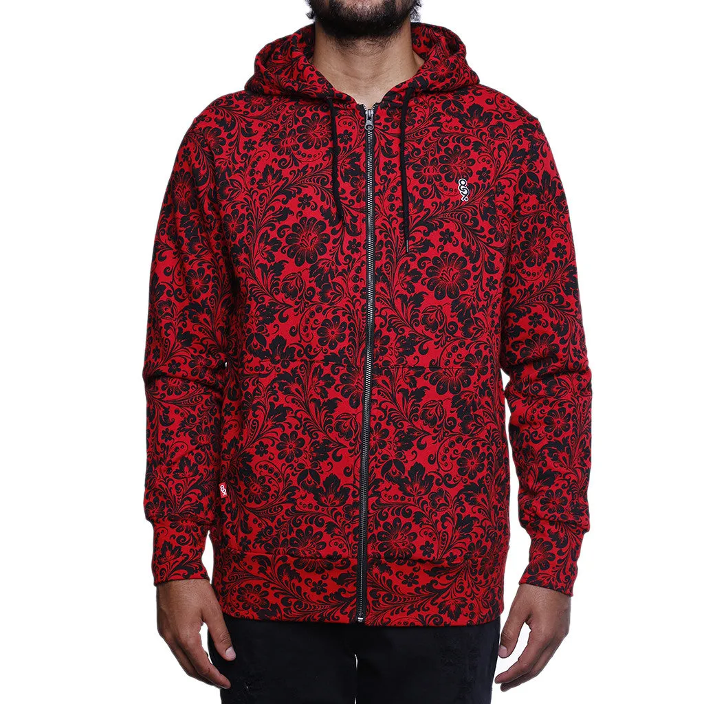 Khoklohoma Zip Up Hooded Sweatshirt Red