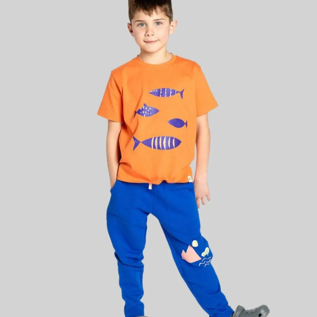 Kids' Organic Cotton Blue Sweatpants