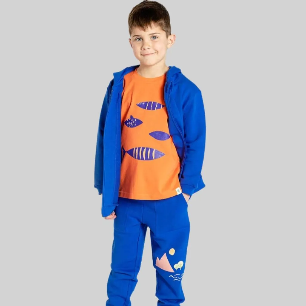 Kids' Organic Cotton Blue Sweatpants