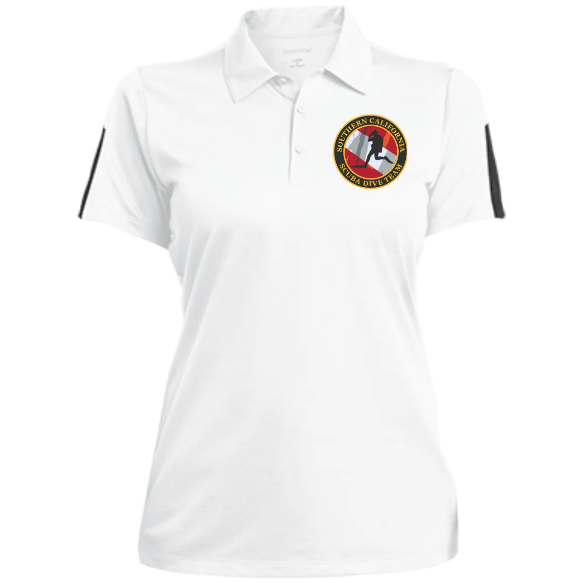 Ladies Performance Textured Three-Button Polo