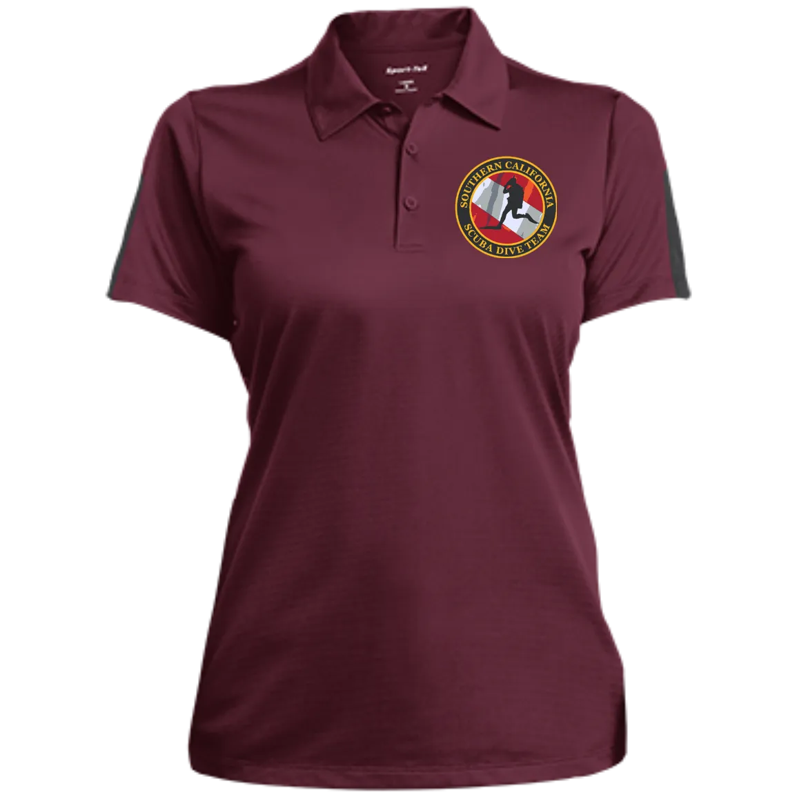 Ladies Performance Textured Three-Button Polo