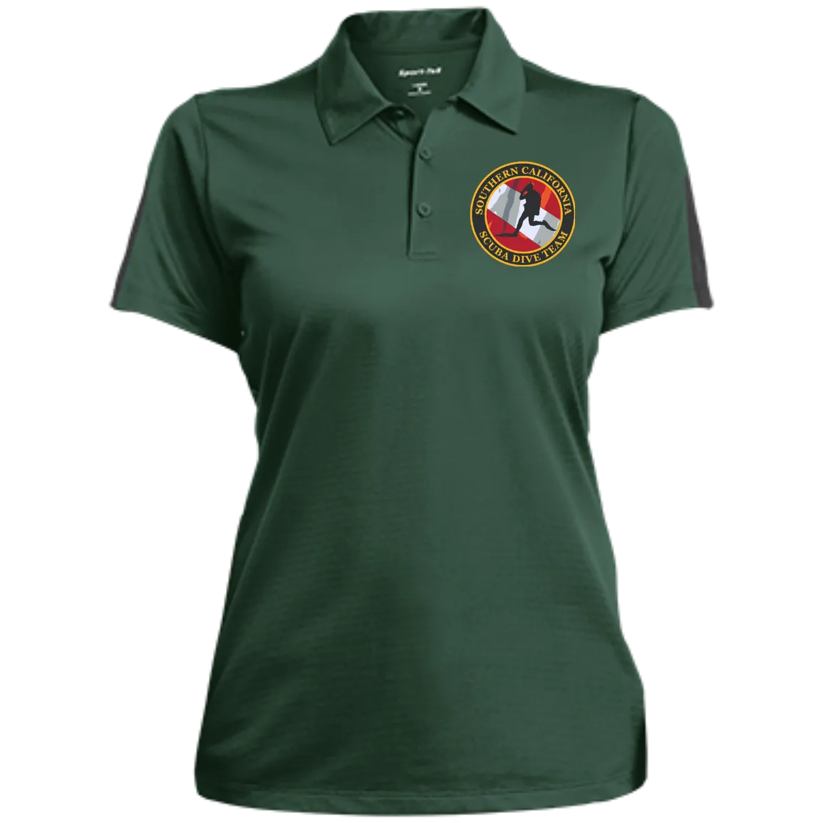 Ladies Performance Textured Three-Button Polo