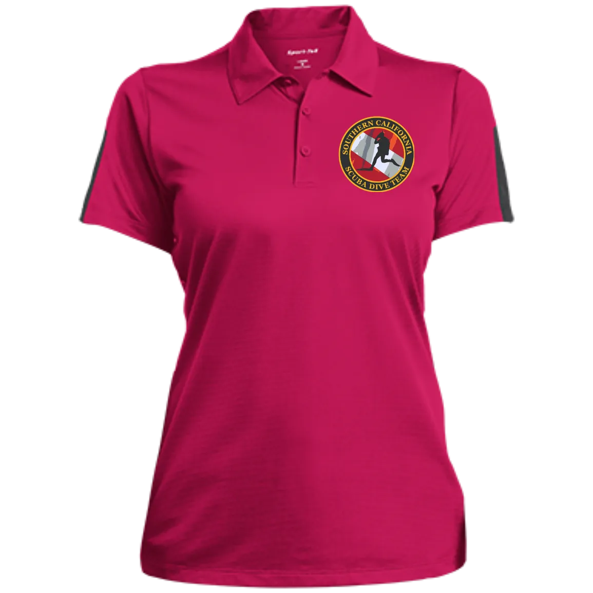 Ladies Performance Textured Three-Button Polo