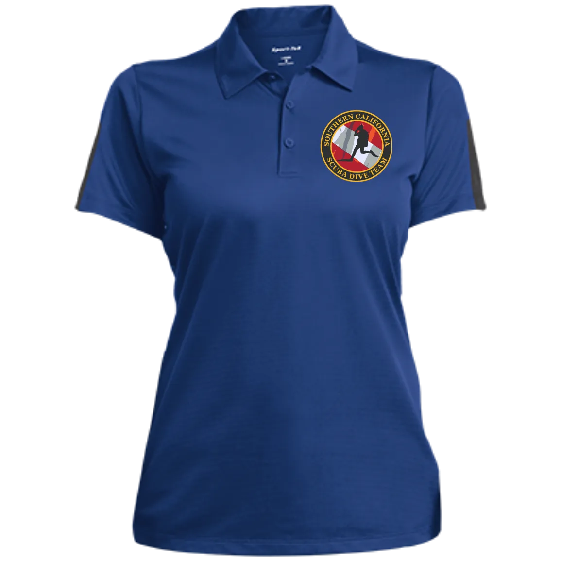 Ladies Performance Textured Three-Button Polo