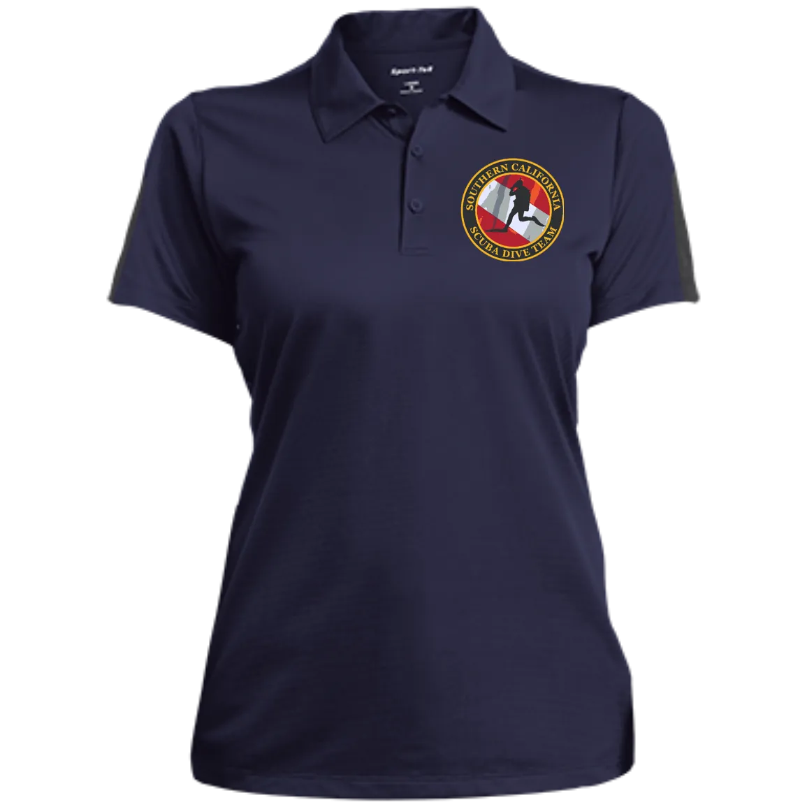 Ladies Performance Textured Three-Button Polo