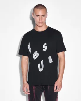 LETTERS KASH SS TEE JET BLACK