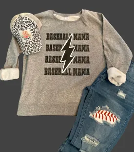 Lightening Baseball Mama Sweatshirt