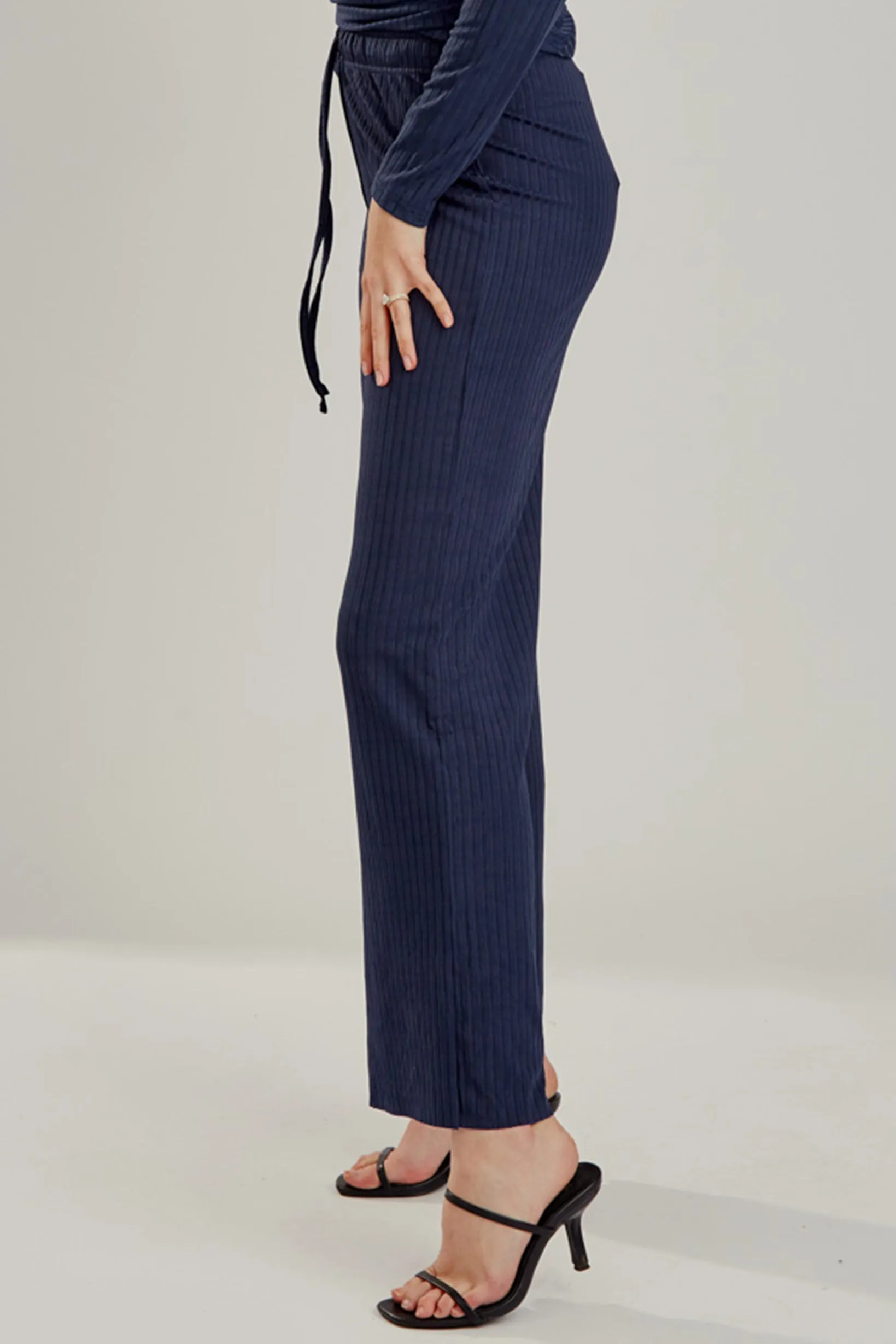 Lycra Rib Pants - Dark Shades