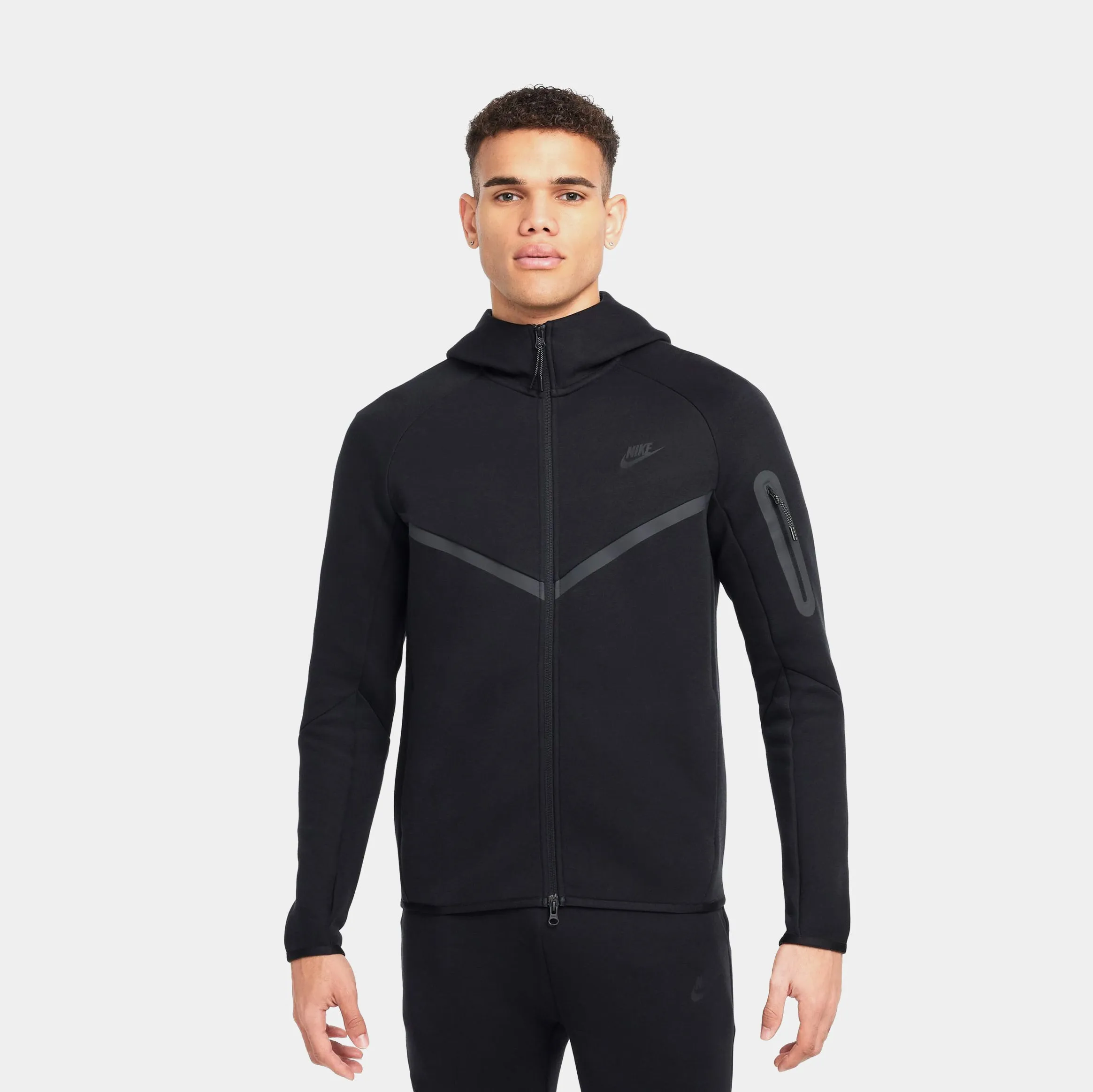 NSW Tech Fleece Full Zip Mens Hoodie (Black)