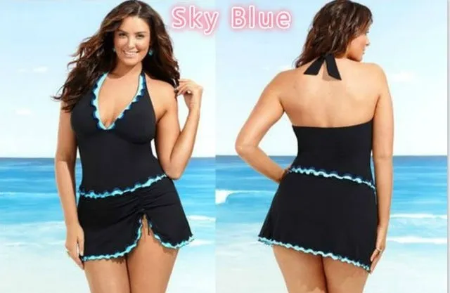 Plus Size Bikinis Set Halter Sexy Women Swimsuit Dress Maillot De Bain Femme 2017 Swimwear Biquini Beach Push Up Bathing Suit