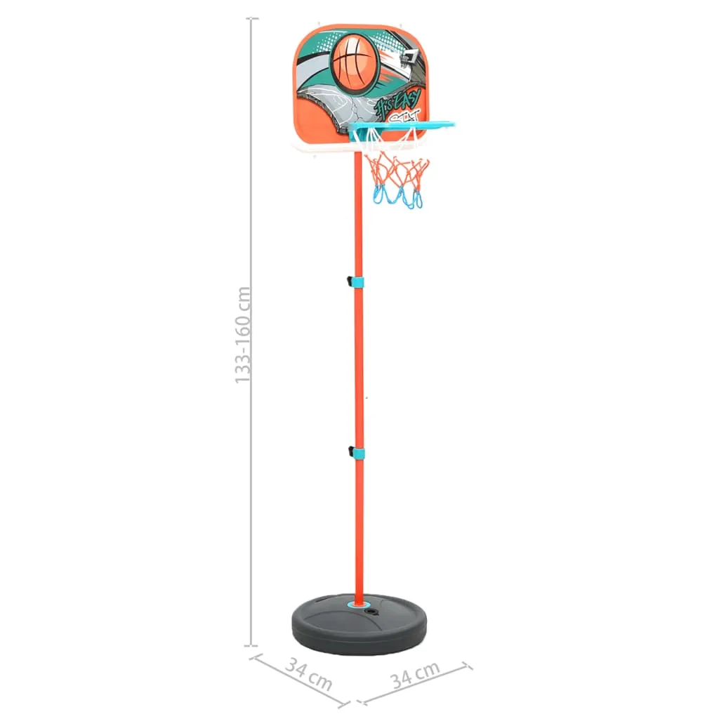 Portable Basketball Play Set Adjustable 133-160 cm