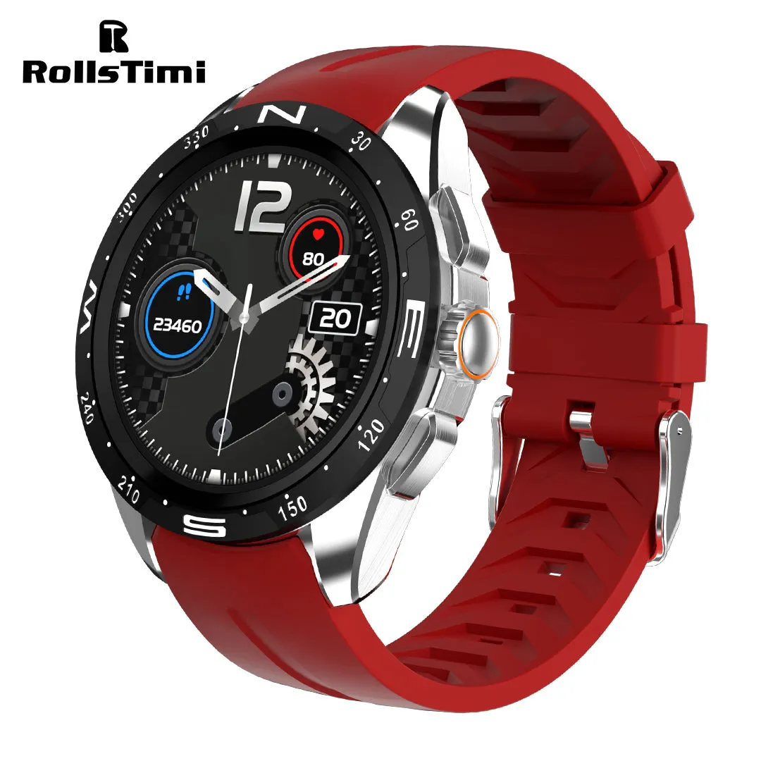 RollsTimi RTH6Max Men's Smartwatch Sports Fitness Tracker Fashion Waterproof Smart Watches for Women Bluetooth Calls Heart Rate Blood Pressure Monitoring