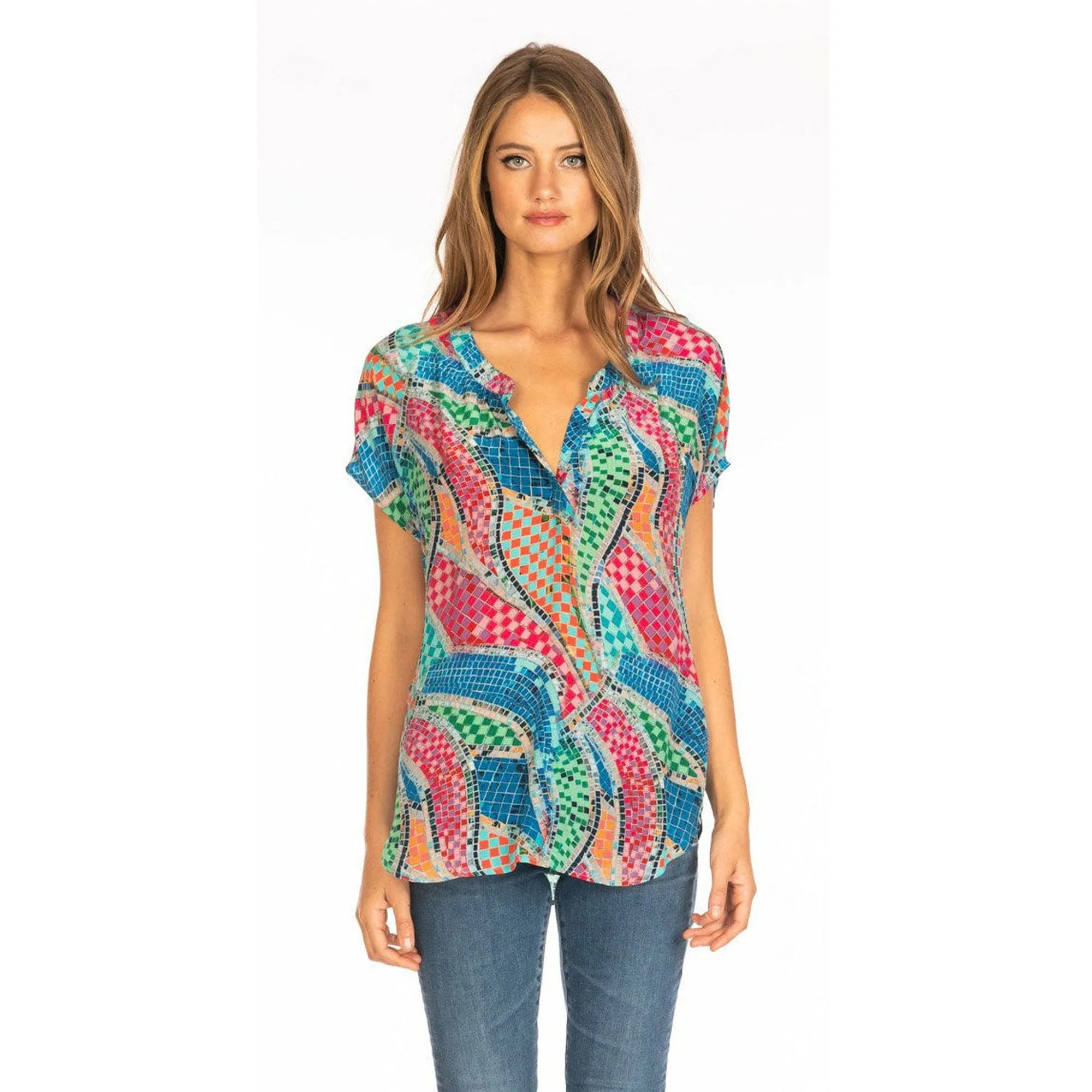 Silk Paige Mosaic Top